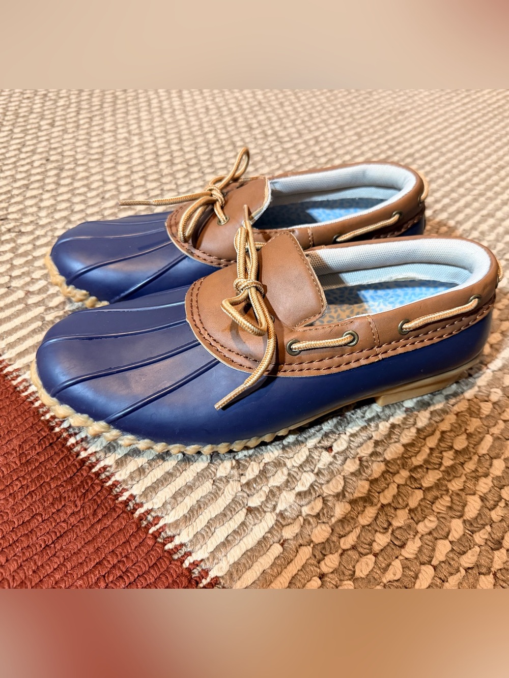 JBU Navy and Brown Waterproof Duck Shoes